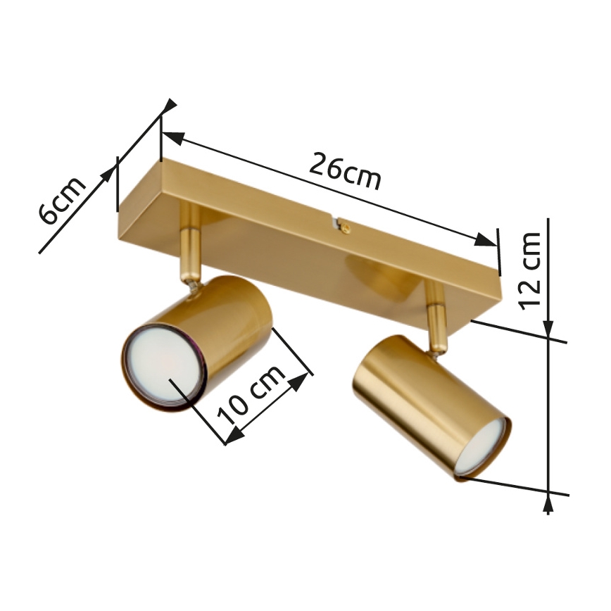 Globo - Точечный светильник 2xGU10/35W/230V золотистый