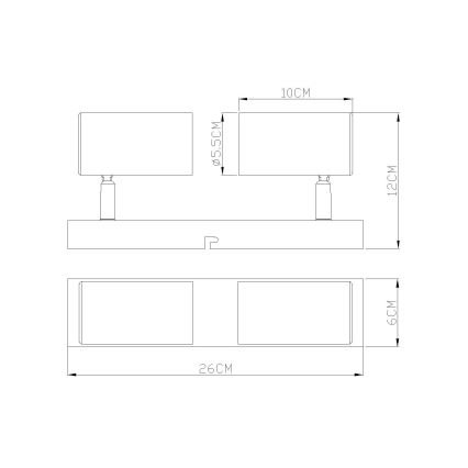 Globo - Точечный светильник 2xGU10/25W/230V оранжевый