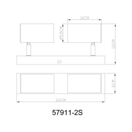 Globo - Точечный светильник 2xGU10/25W/230V