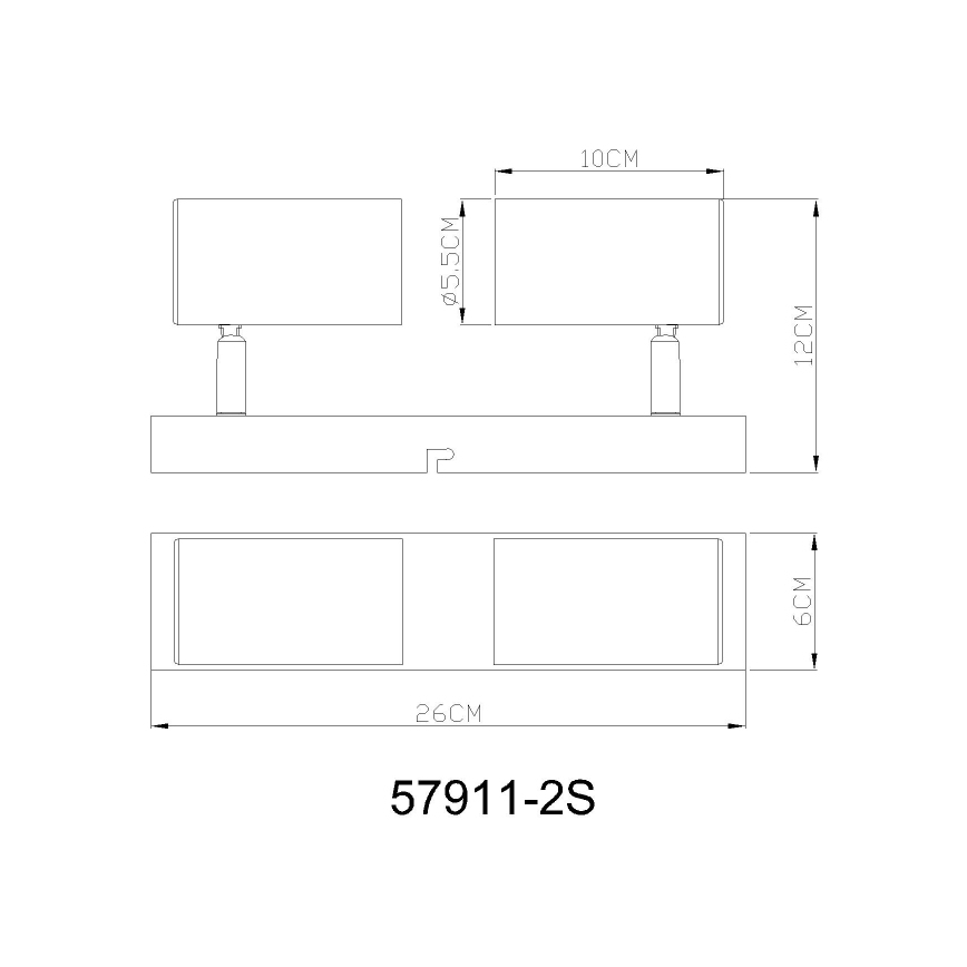 Globo - Точечный светильник 2xGU10/25W/230V
