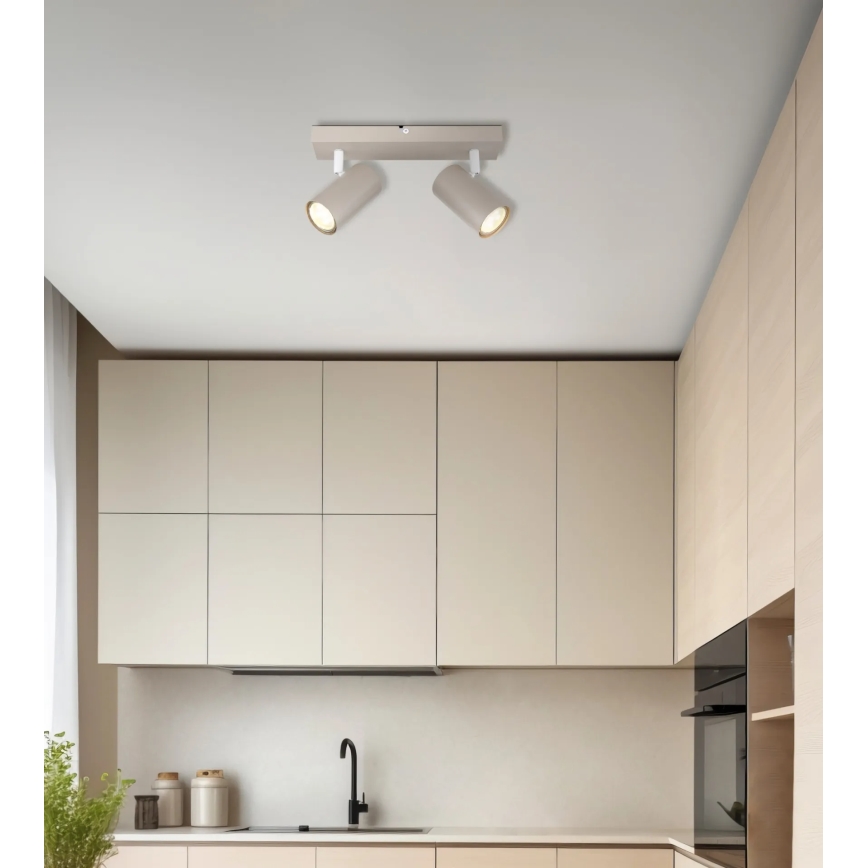 Globo - Точечный светильник 2xGU10/35W/230V бежевый