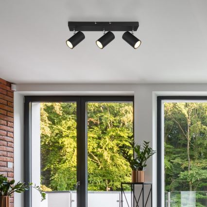Globo - Точечный светильник 3xGU10/35W/230V черный