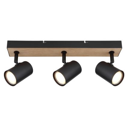 Globo - Точечный светильник 3xGU10/35W/230V черная/коричневая