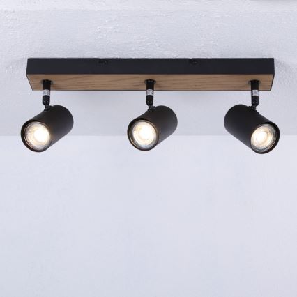 Globo - Точечный светильник 3xGU10/35W/230V черная/коричневая