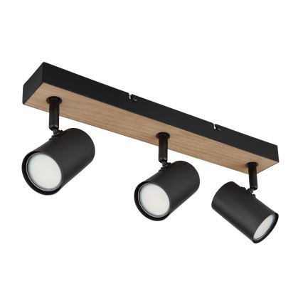 Globo - Точечный светильник 3xGU10/35W/230V черная/коричневая
