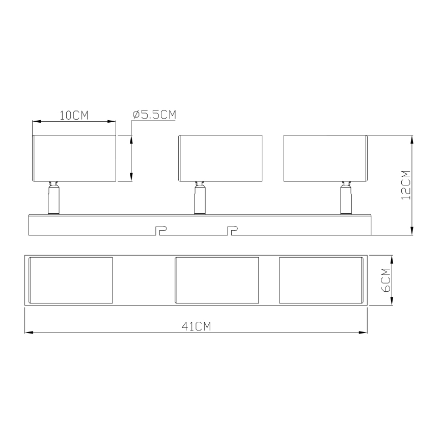 Globo - Точечный светильник 3xGU10/35W/230V серый/коричневый
