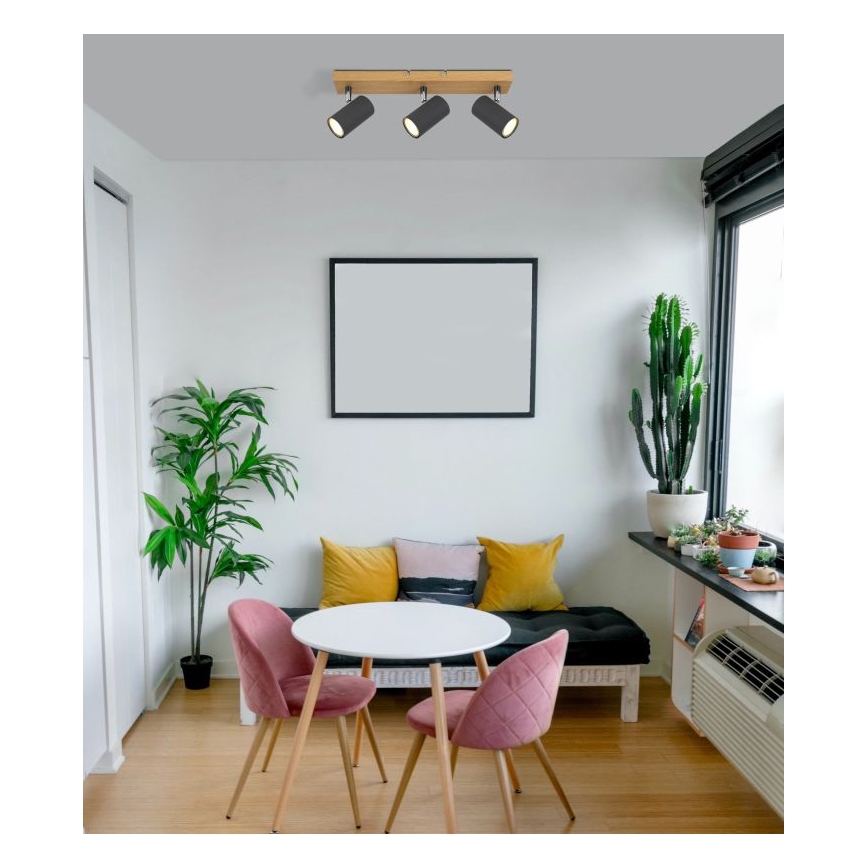 Globo - Точечный светильник 3xGU10/35W/230V серый/коричневый