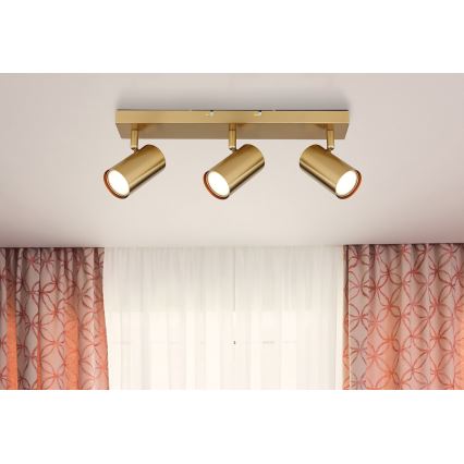 Globo - Точечный светильник 3xGU10/35W/230V золотистый