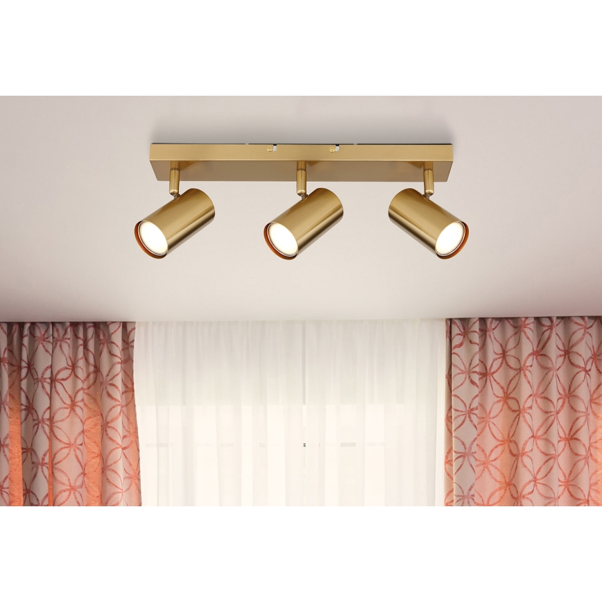 Globo - Точечный светильник 3xGU10/35W/230V золотистый