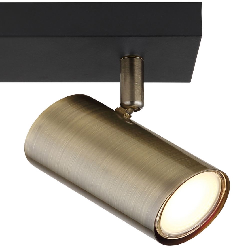 Globo - Точечный светильник 3xGU10/35W/230V черный/латунь