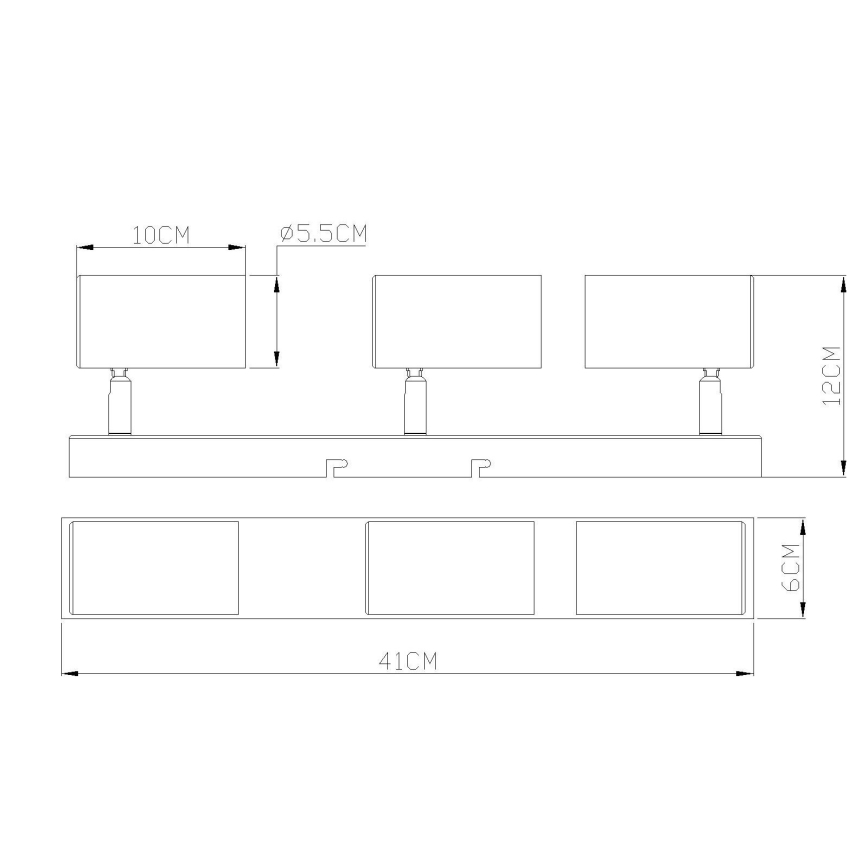 Globo - Точечный светильник 3xGU10/25W/230V оранжевый