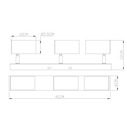 Globo - Точковий світильник 3xGU10/25W/230V помаранчевий
