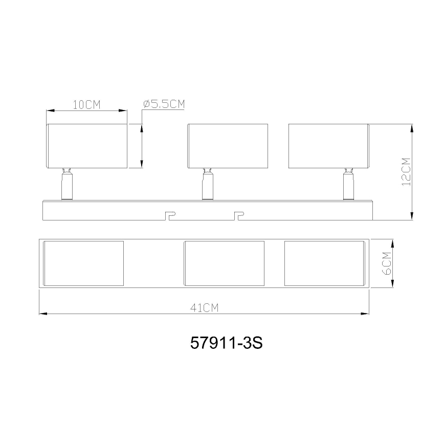 Globo - Точечный светильник 3xGU10/25W/230V