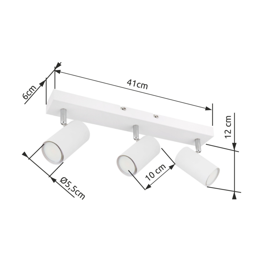 Globo - Точечный светильник 3xGU10/35W/230V белый