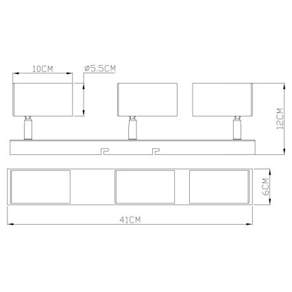 Globo - Точковий світильник 3xGU10/35W/230V білий