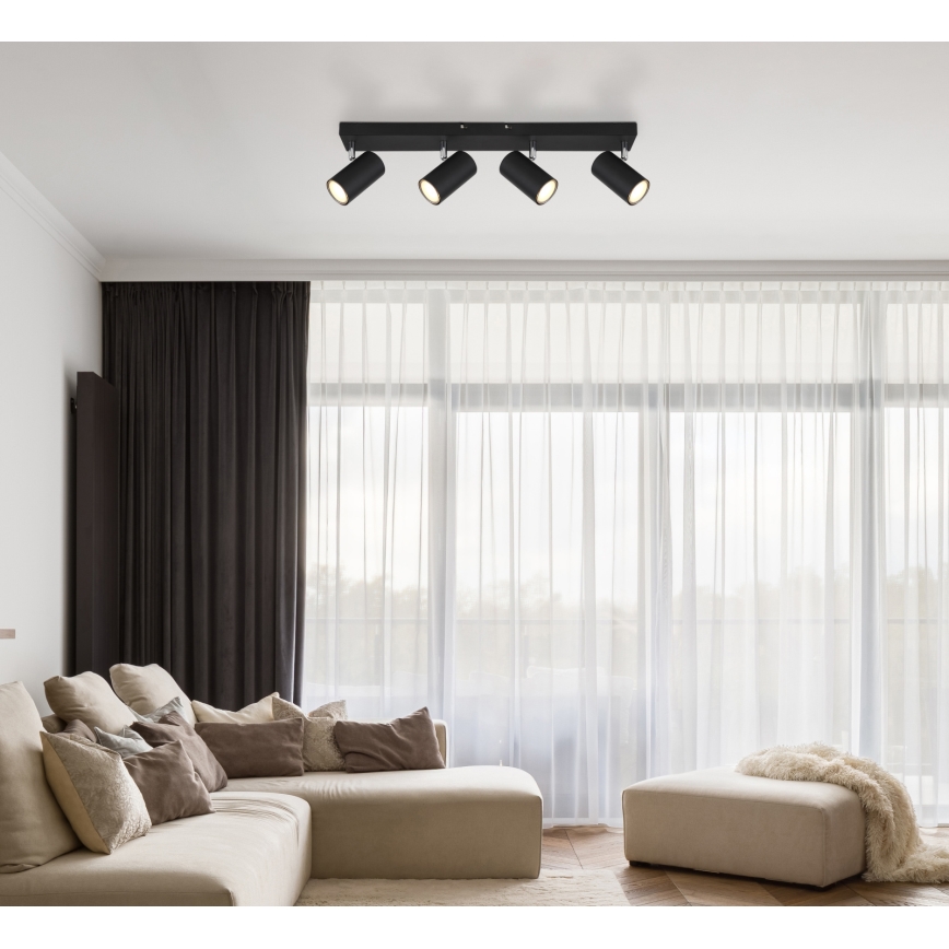 Globo - Точечный светильник 4xGU10/35W/230V черный