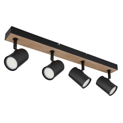 Globo - Точечный светильник 4xGU10/35W/230V черная/коричневая