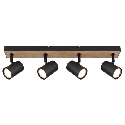 Globo - Точечный светильник 4xGU10/35W/230V черная/коричневая