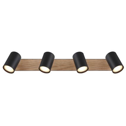 Globo - Точковий світильник 4xGU10/35W/230V чорний/коричневий