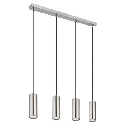 Globo - Подвесная люстра 4xGU10/35W/230V матовый хром