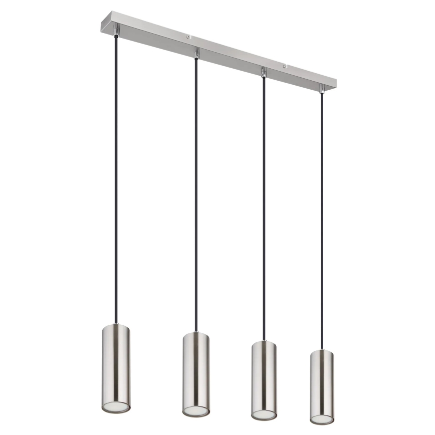 Globo - Подвесная люстра 4xGU10/35W/230V матовый хром