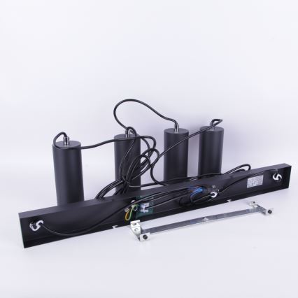 Globo - Люстра на тросі 4xGU10/35W/230V чорна