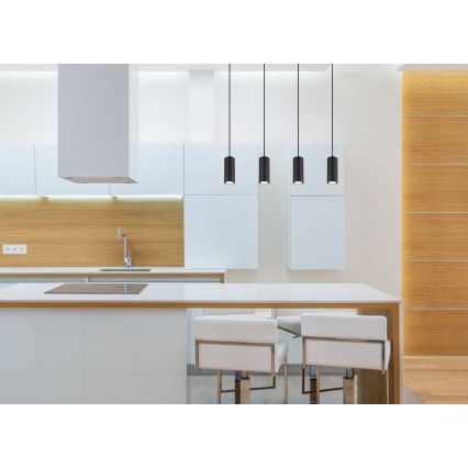 Globo - Підвісна люстра 4xGU10/35W/230V чорний/коричневий