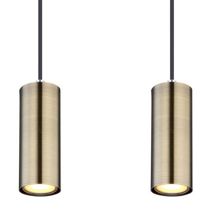 Globo - Подвесная люстра 4xGU10/35W/230V черная/латунь