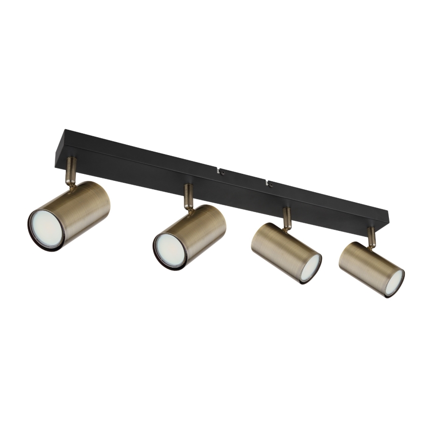 Globo - Точковий світильник 4xGU10/35W/230V чорний/латунь
