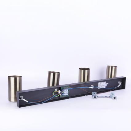 Globo - Точковий світильник 4xGU10/35W/230V чорний/латунь