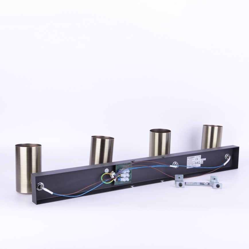 Globo - Точковий світильник 4xGU10/35W/230V чорний/латунь