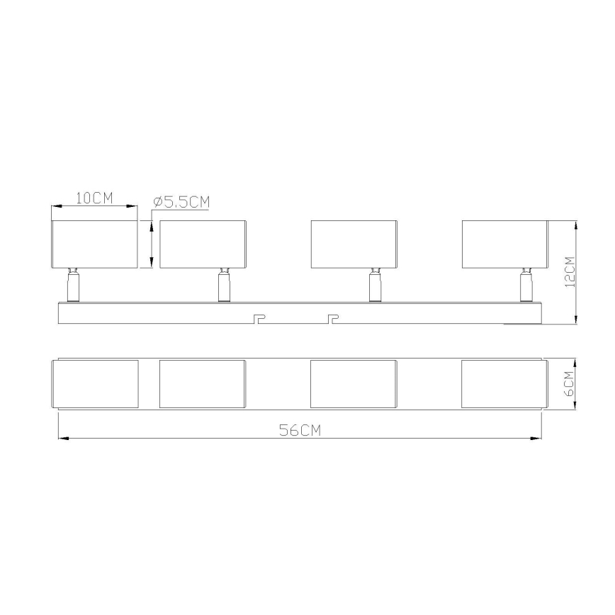 Globo - Точечный светильник 4xGU10/35W/230V оранжевый