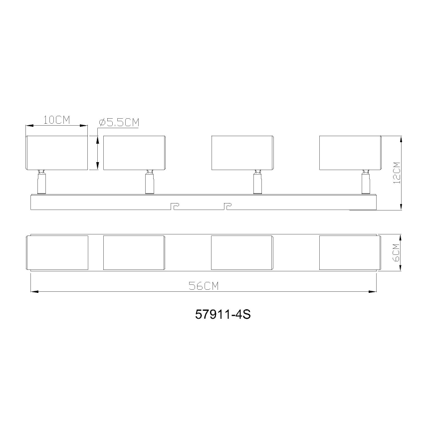 Globo - Точечный светильник 4xGU10/25W/230V