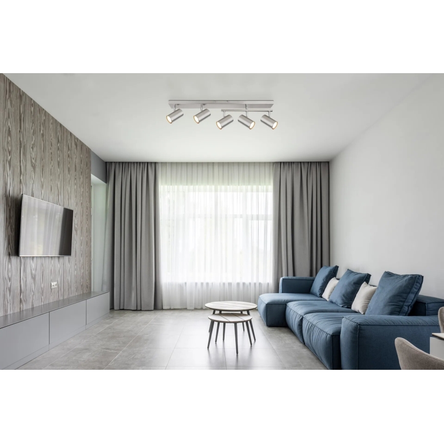 Globo - Точечный светильник 5xGU10/35W/230V матовый хром