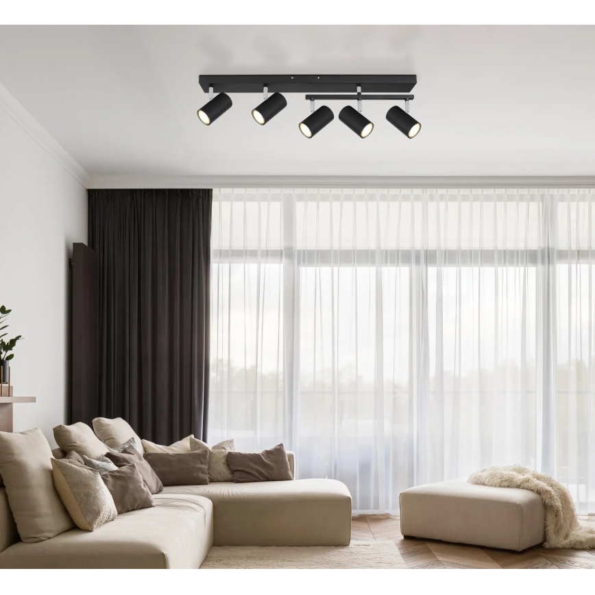 Globo - Точечный светильник 5xGU10/35W/230V черный