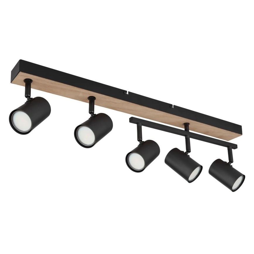 Globo - Точечный светильник 5xGU10/35W/230V черный/коричневый