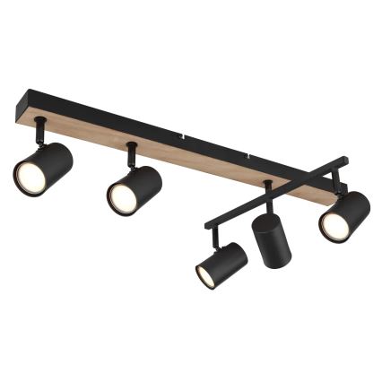 Globo - Точечный светильник 5xGU10/35W/230V черный/коричневый