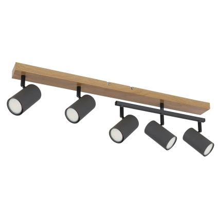 Globo - Точечный светильник 5xGU10/35W/230V коричневый/черный