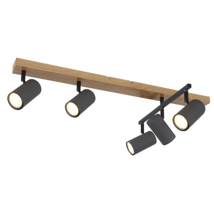 Globo - Точковий світильник 5xGU10/35W/230V коричневий/чорний