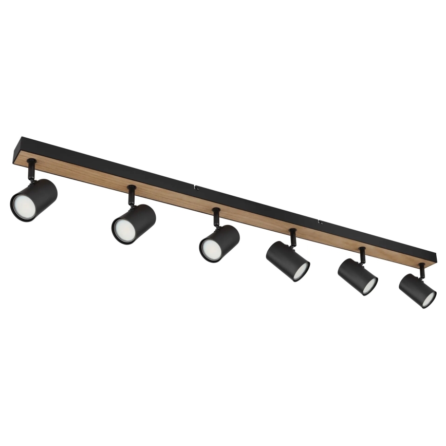 Globo - Точковий світильник 6xGU10/35W/230V чорний/коричневий