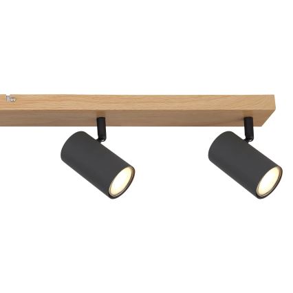 Globo - Точечный светильник 6xGU10/35W/230V коричневый/черный