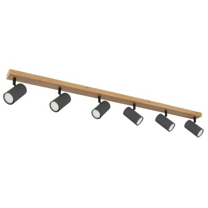 Globo - Точковий світильник 6xGU10/35W/230V коричневий/чорний