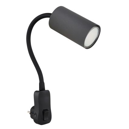 Globo - Настінний точковий світильник у розетку 1xGU10/35W/230V чорний
