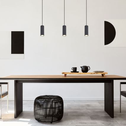 Globo - Люстра на тросі 1xGU10/35W/230V чорна