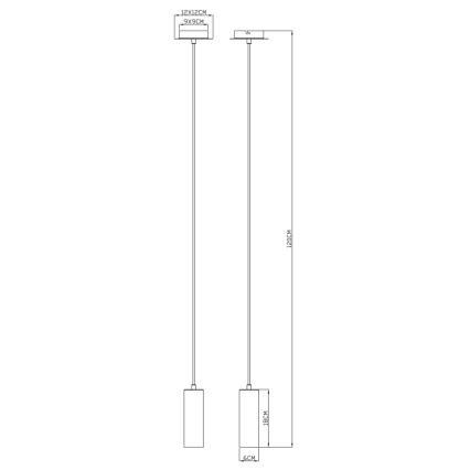 Globo - Подвесная люстра 1xGU10/35W/230V черная