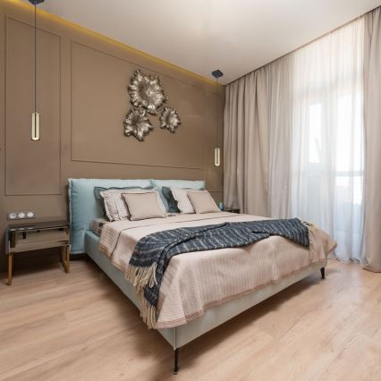 Globo - Люстра на тросі 1xGU10/35W/230V чорний/латунь