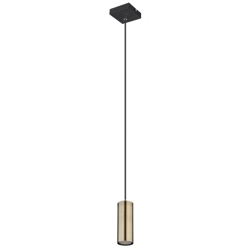Globo - Подвесная люстра 1xGU10/35W/230V черная/латунь