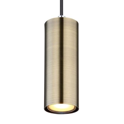 Globo - Подвесная люстра 1xGU10/35W/230V черная/латунь