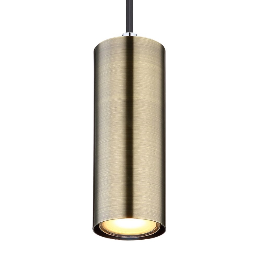 Globo - Подвесная люстра 1xGU10/35W/230V черная/латунь