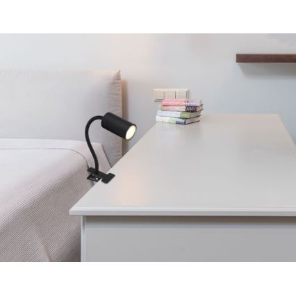 Globo - Гнучка лампа з затискачем 1xGU10/25W/230V чорний